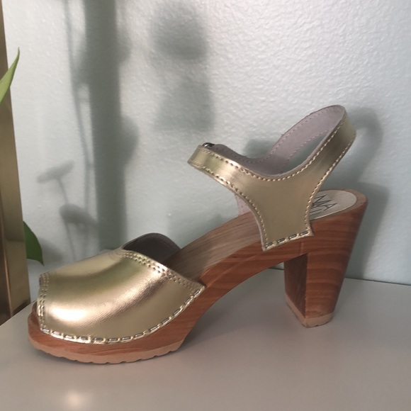 Gold Maguba Bologna Clogs - Picture 3 of 7